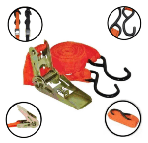 Cinta Catraca Amarrar Jetski Moto aquática 25mm X 4,5m Cor Laranja