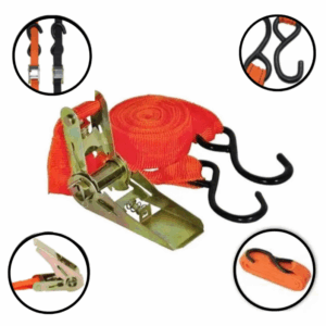 Cinta Catraca Amarrar Jetski Moto aquática 25mm X 4,5m Cor Laranja